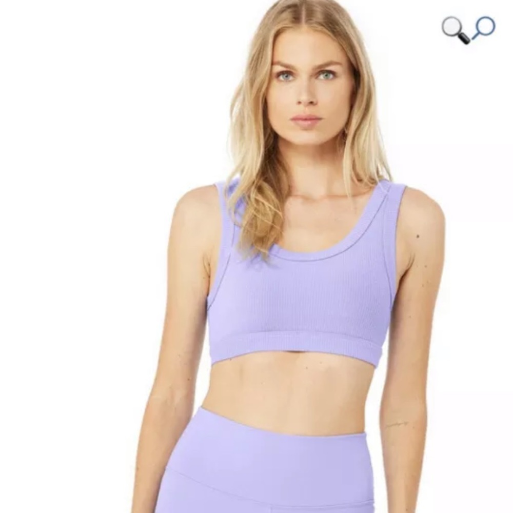 Alo Wellness Bra Periwinkle Purple XS NWT